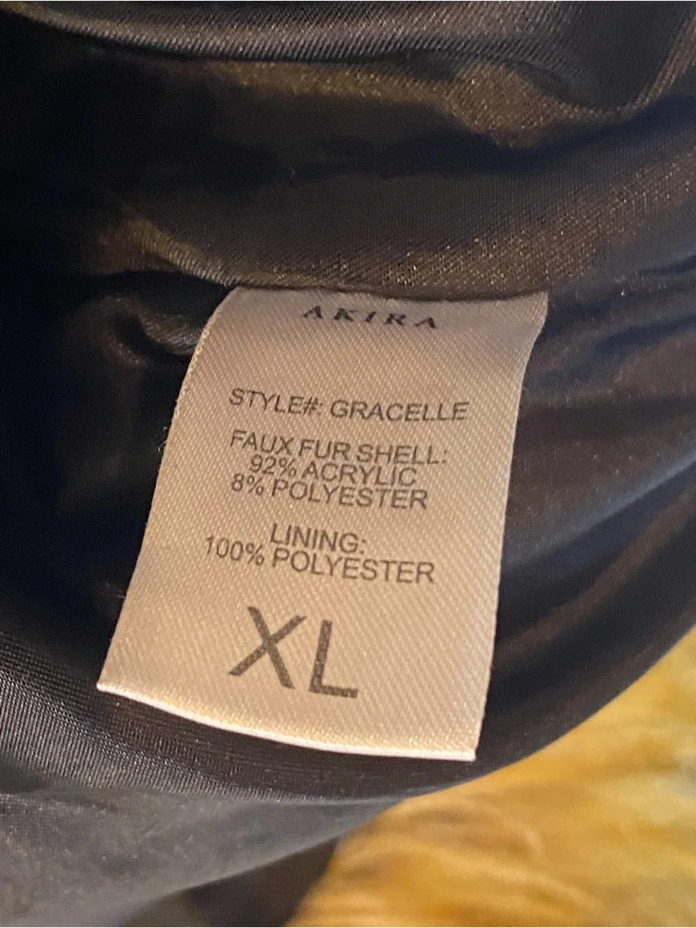 The AKIRA Label Gracelle Faux Fur Cropped Jacket Size XL